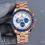 Replica Omega Snoopy 50th anniversary Watch Rose Gold White Dial